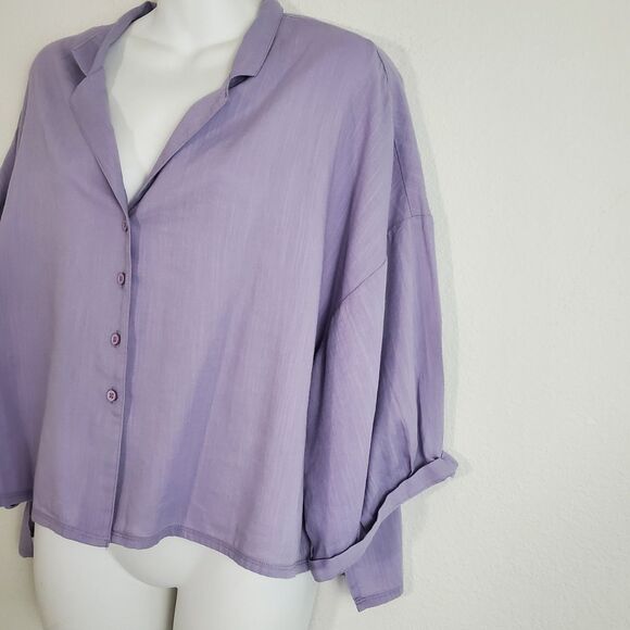 Urban Outifitters Sleep Shirt Small Purple Out From Under Vera Boxy Lounge Relax - Picture 6 of 10